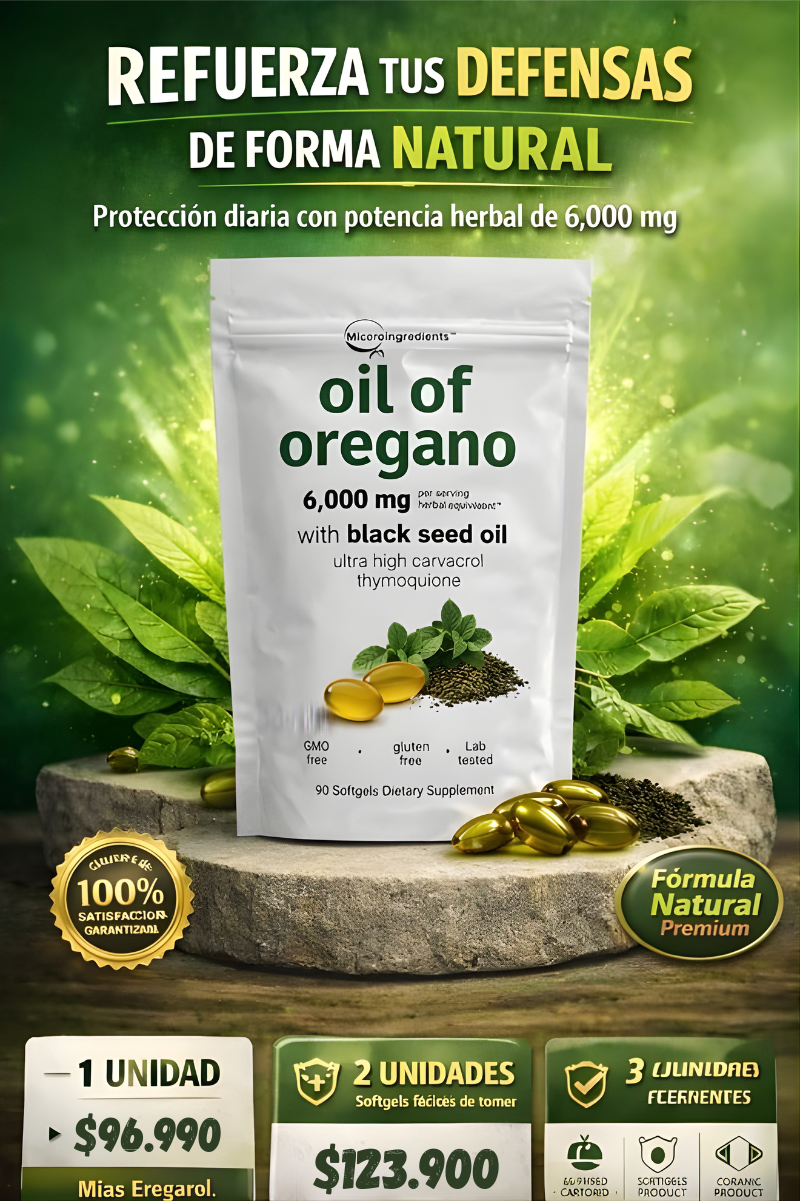 Aceite de Orégano Orgánico | Elimina Hongos, Bacterias y Desinflama tu Cuerpo 🛡️