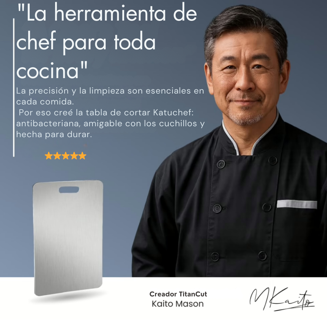 TitanCut™ – Tabla de Corte de Titanio + 6 Herramientas para tu Cocina GRATIS