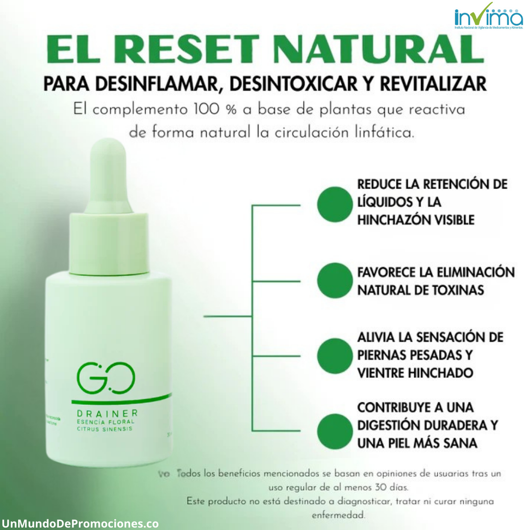 Go Drainer – Recupera ligereza, energía y una piel lisa