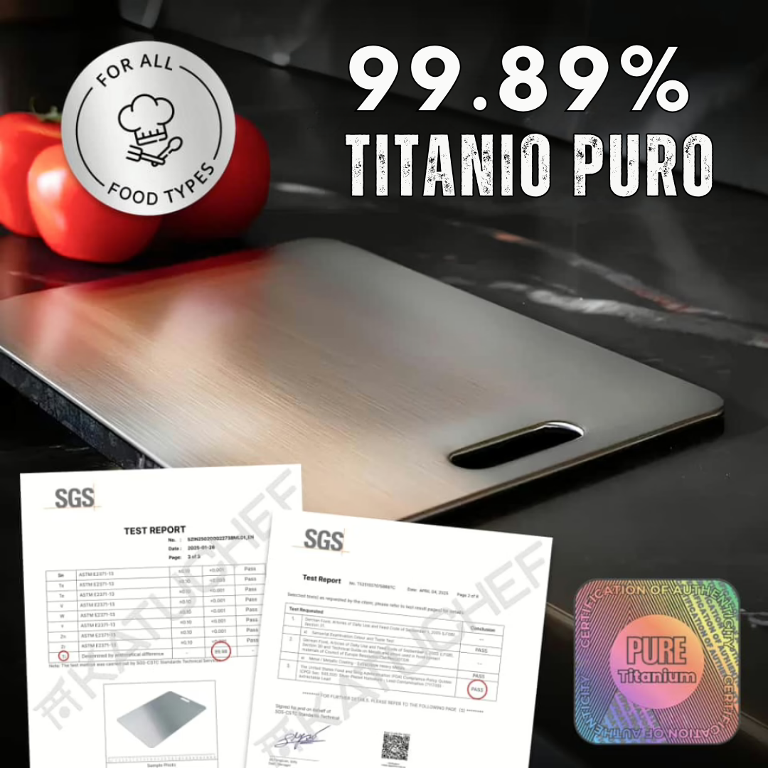 TitanCut™ – Tabla de Corte de Titanio + 6 Herramientas para tu Cocina GRATIS