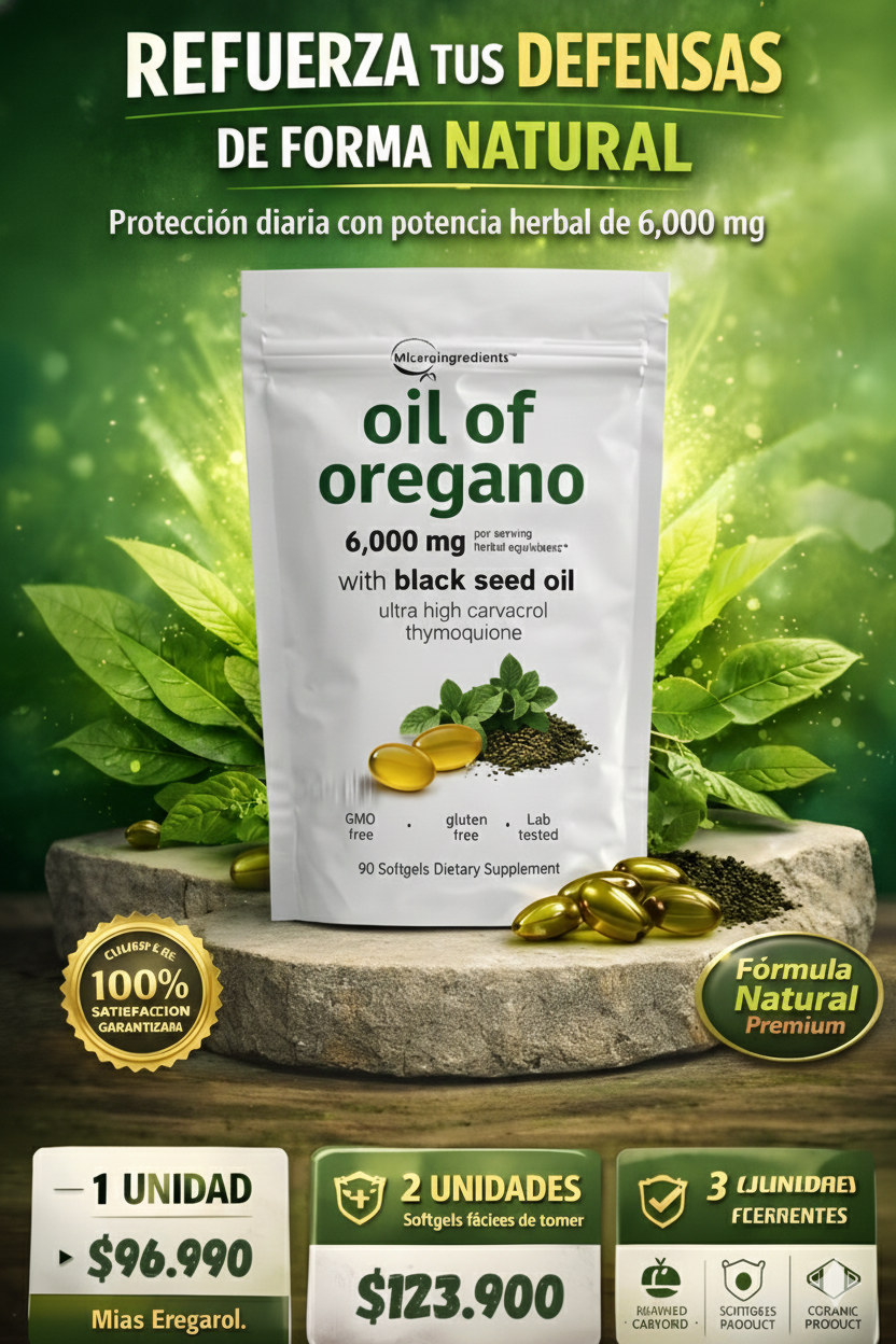 ACEITE DE OREGANO EN SOFTGELS CON SEMILLA NEGRA | Elimina Hongos, Bacterias y Desinflama tu Cuerpo 🛡️